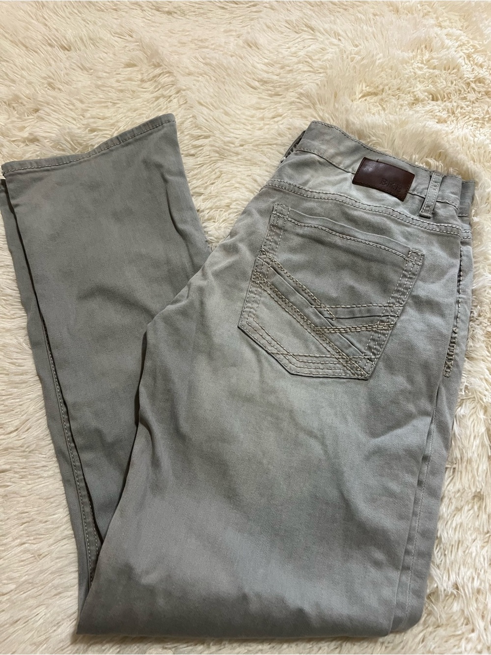 BKE Aiden Men's Slim Straight Gray Jeans